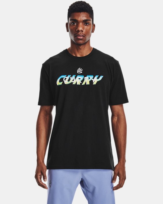 Men's Curry Wordmark T-Shirt, Black, pdpMainDesktop image number 0